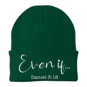 Even If Daniel 318 Bible Verse Faith Knit Cap Winter Beanie