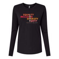 Equality Inclusion Diversity Equity Love Never Fails Teacher Womens Cotton Relaxed Long Sleeve T-Shirt