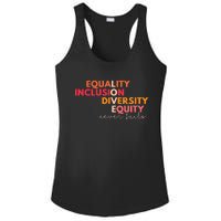 Equality Inclusion Diversity Equity Love Never Fails Teacher Ladies PosiCharge Competitor Racerback Tank