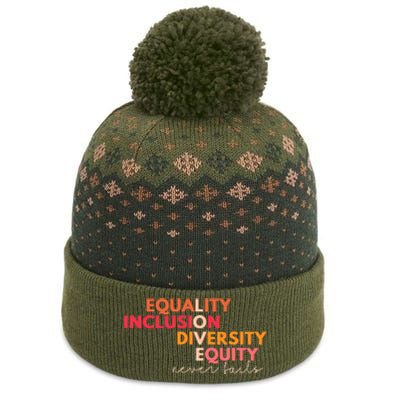 Equality Inclusion Diversity Equity Love Never Fails Teacher The Baniff Cuffed Pom Beanie