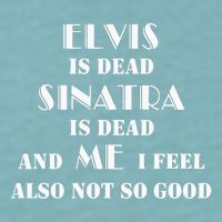 Elvi Is Dead Sinatra Is Dead And Me I Feel Also Not So Good Sueded Cloud Jersey T-Shirt