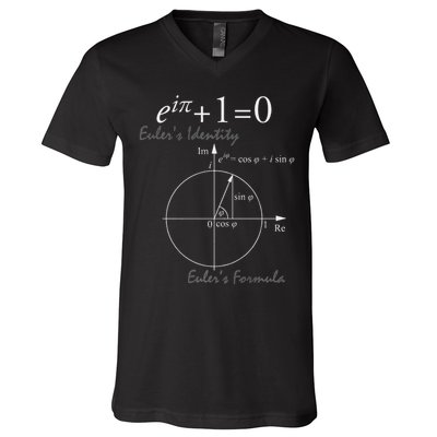 Euler's Identity Euler's Formula For Math Geeks V-Neck T-Shirt