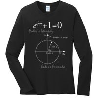 Euler's Identity Euler's Formula For Math Geeks Ladies Long Sleeve Shirt