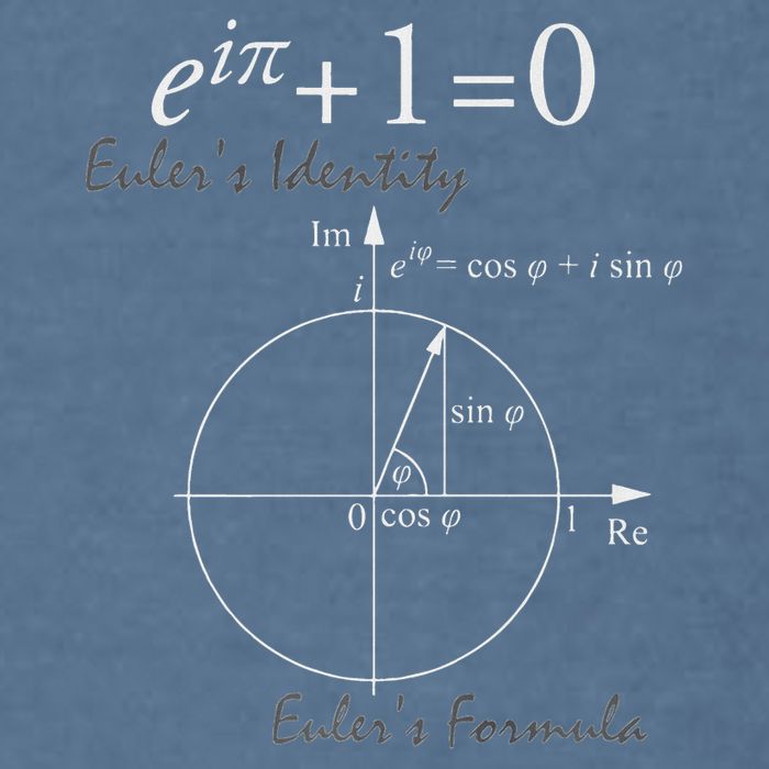 Euler's Identity Euler's Formula For Math Geeks Garment-Dyed Sweatshirt