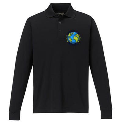 Everyday Is Earth Day Celebrate Earth Day Environtal Meaningful Gift Performance Long Sleeve Polo