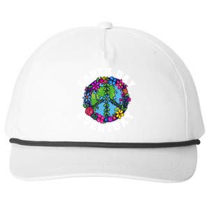 Everyday Is Earth Day Flowers Earth Peace Sign Earth Day Gift Snapback Five-Panel Rope Hat