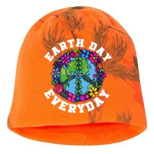 Everyday Is Earth Day Flowers Earth Peace Sign Earth Day Gift Kati - Camo Knit Beanie