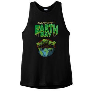 Everyday Is Earth Day Save The Earth Gift Ladies PosiCharge Tri-Blend Wicking Tank