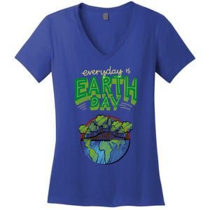 Everyday Is Earth Day Save The Earth Gift Women's V-Neck T-Shirt