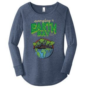 Everyday Is Earth Day Save The Earth Gift Women's Perfect Tri Tunic Long Sleeve Shirt