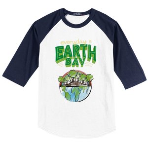 Everyday Is Earth Day Save The Earth Gift Baseball Sleeve Shirt