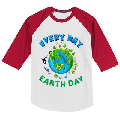 Everyday Is Earth Day Tee Mother Earth Day Tee Nature Lovers Gift Kids Colorblock Raglan Jersey