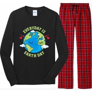 Everyday Is Earth Day Celebrate Earth Day Environtal Cool Gift Long Sleeve Pajama Set