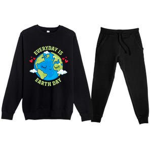 Everyday Is Earth Day Celebrate Earth Day Environtal Cool Gift Premium Crewneck Sweatsuit Set