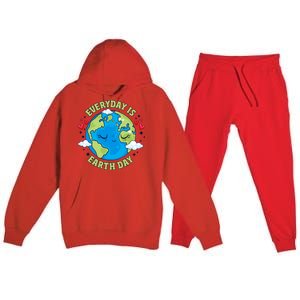 Everyday Is Earth Day Celebrate Earth Day Environtal Cool Gift Premium Hooded Sweatsuit Set