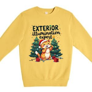 Exterior Illumination Expert Christmas Lights Kawaii Kitties Premium Crewneck Sweatshirt