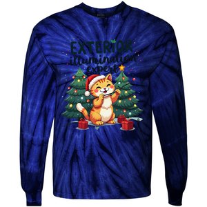 Exterior Illumination Expert Christmas Lights Kawaii Kitties Tie-Dye Long Sleeve Shirt