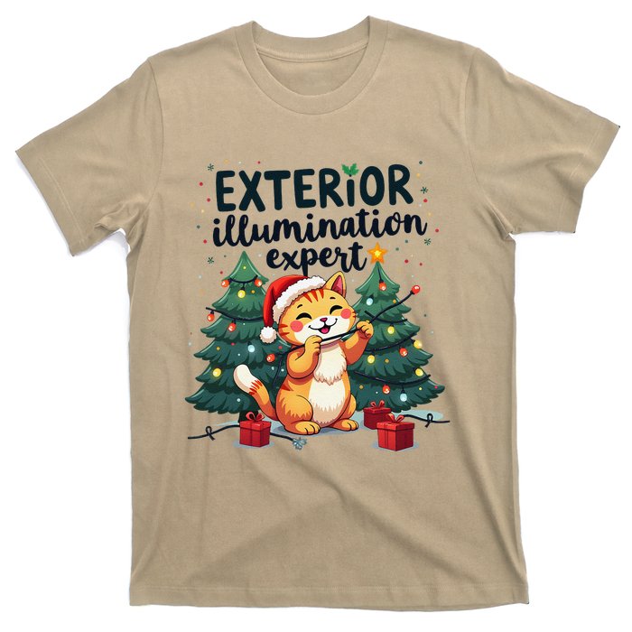 Exterior Illumination Expert Christmas Lights Kawaii Kitties T-Shirt