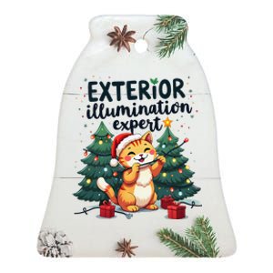 Exterior Illumination Expert Christmas Lights Kawaii Kitties Ceramic Bell Ornament