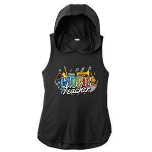 Education Instruts Educator Gift School Music Teacher Gift Ladies PosiCharge Tri-Blend Wicking Draft Hoodie Tank