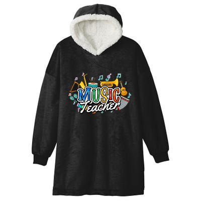 Education Instruts Educator Gift School Music Teacher Gift Hooded Wearable Blanket