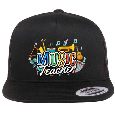 Education Instruts Educator Gift School Music Teacher Gift Flatbill Hat