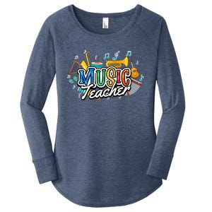 Education Instruts Educator Gift School Music Teacher Gift Women's Perfect Tri Tunic Long Sleeve Shirt