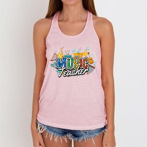 Education Instruts Educator Gift School Music Teacher Gift Women's Knotted Racerback Tank