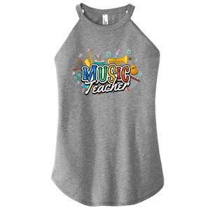 Education Instruts Educator Gift School Music Teacher Gift Women's Perfect Tri Rocker Tank