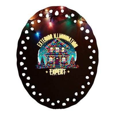 Exterior Illumination Expert Christmas Lights Decor Funny Ceramic Oval Ornament