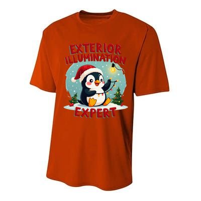 Exterior Illumination Expert Christmas Lights Kawaii Penguin Performance Sprint T-Shirt