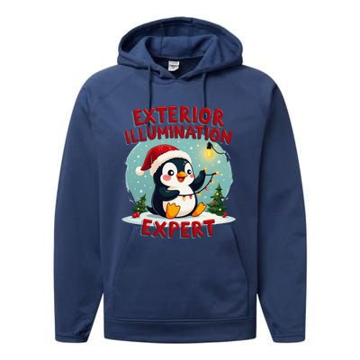 Exterior Illumination Expert Christmas Lights Kawaii Penguin Performance Fleece Hoodie