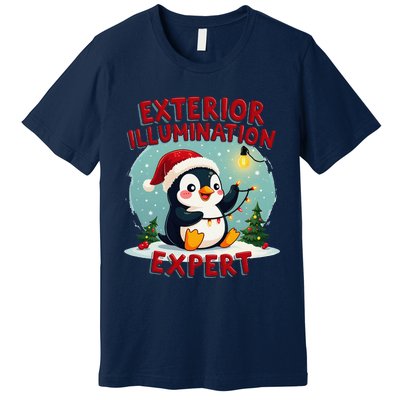 Exterior Illumination Expert Christmas Lights Kawaii Penguin Premium T-Shirt