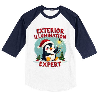 Exterior Illumination Expert Christmas Lights Kawaii Penguin Baseball Sleeve Shirt