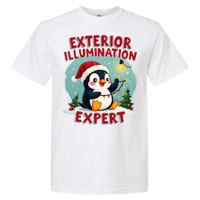 Exterior Illumination Expert Christmas Lights Kawaii Penguin Garment-Dyed Heavyweight T-Shirt