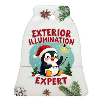 Exterior Illumination Expert Christmas Lights Kawaii Penguin Ceramic Bell Ornament