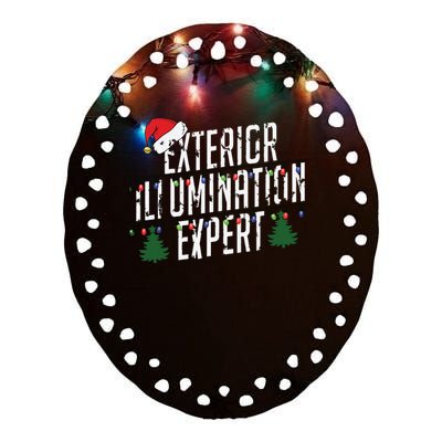 Exterior Illumination Expert Christmas Light Decorator Ceramic Oval Ornament