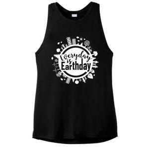 Everyday Is Earth Day Environtal Climate Change Great Gift Ladies PosiCharge Tri-Blend Wicking Tank