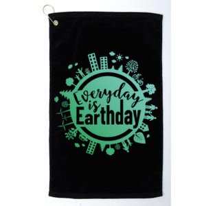 Everyday Is Earth Day Environtal Climate Change Gift Platinum Collection Golf Towel