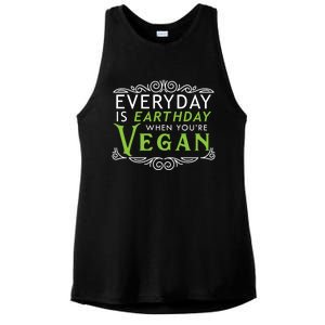 Everyday Is Earth Day Vegan Environt Awareness Vegetarian Cute Gift Ladies PosiCharge Tri-Blend Wicking Tank