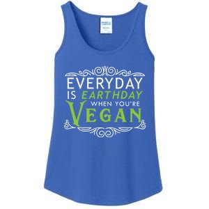 Everyday Is Earth Day Vegan Environt Awareness Vegetarian Cute Gift Ladies Essential Tank