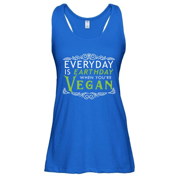 Everyday Is Earth Day Vegan Environt Awareness Vegetarian Cute Gift Ladies Essential Flowy Tank