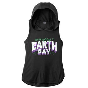 Everyday Is Earth Day Awareness Ladies PosiCharge Tri-Blend Wicking Draft Hoodie Tank