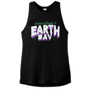 Everyday Is Earth Day Awareness Ladies PosiCharge Tri-Blend Wicking Tank