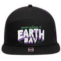 Everyday Is Earth Day Awareness 7 Panel Mesh Trucker Snapback Hat