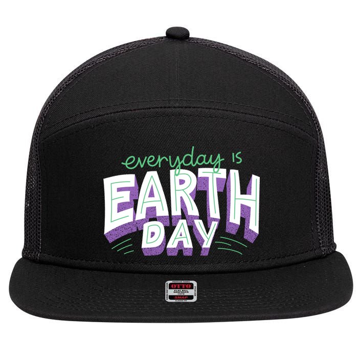 Everyday Is Earth Day Awareness 7 Panel Mesh Trucker Snapback Hat