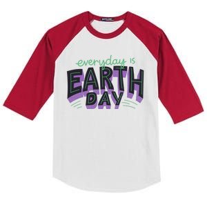 Everyday Is Earth Day Awareness Kids Colorblock Raglan Jersey