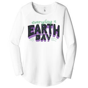 Everyday Is Earth Day Awareness Women's Perfect Tri Tunic Long Sleeve Shirt