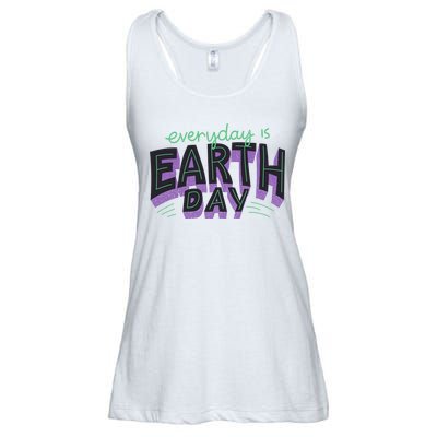 Everyday Is Earth Day Awareness Ladies Essential Flowy Tank