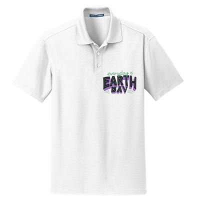 Everyday Is Earth Day Awareness Dry Zone Grid Polo